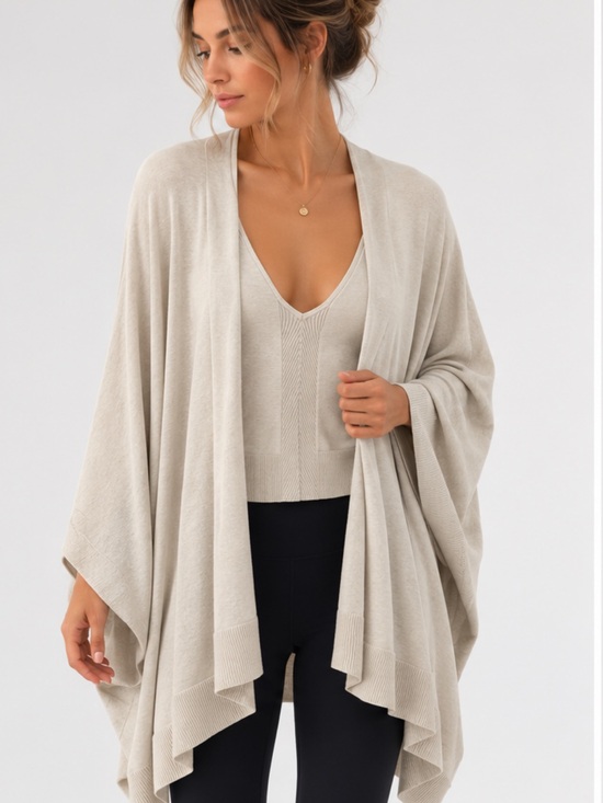 lululemon athletica Sweaters - Lululemon Beige Draped Women's Sweater duster cardigan
